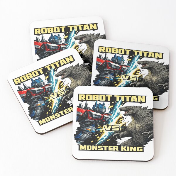 Item preview, Robot Titan vs Monster King — Mech vs Kaiju Showdown Tee designed and sold by POD DYNASTY | Original Print On Demand T-Shirt Graphics.