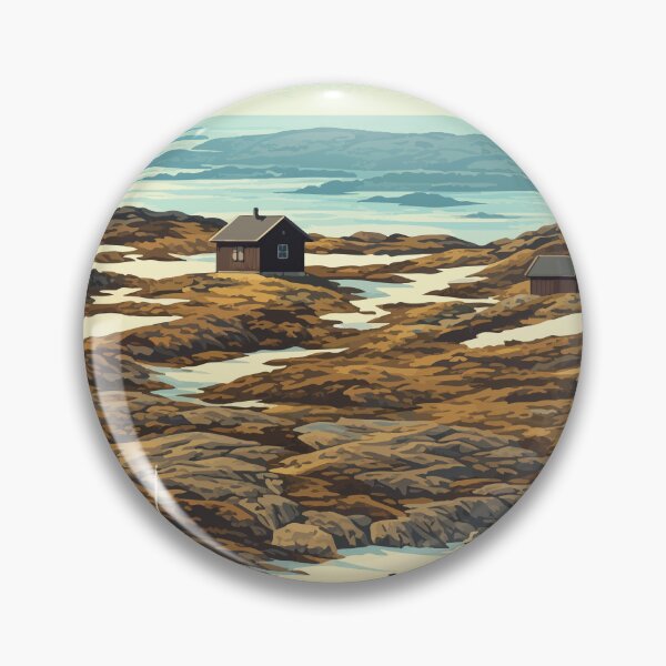 Item preview, Red Cabin in the Mountains - Ulriken, Norway Illustration designed and sold by darekkocurek.