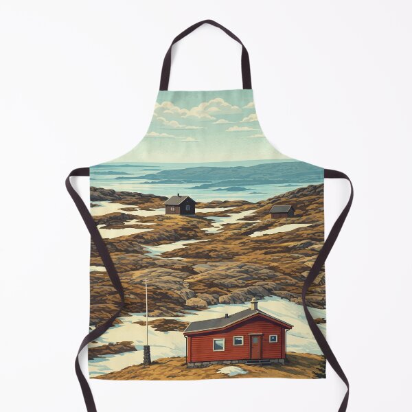 Item preview, Red Cabin in the Mountains - Ulriken, Norway Illustration designed and sold by darekkocurek.