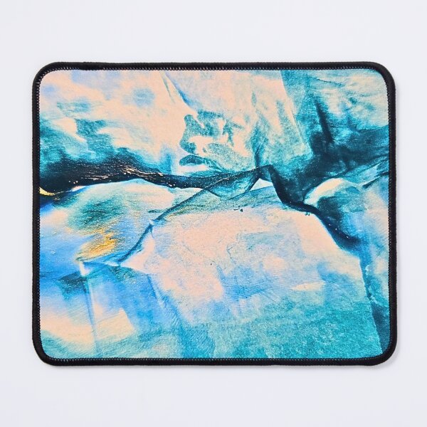 Item preview, Ocean Current – Serene Blue Abstract Flow with Gold Accents designed and sold by McKay Edition.