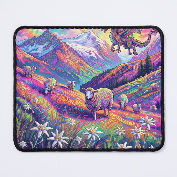 Item preview, А mystical mountain landscape with a flying dragon. designed and sold by Lilashakti ⭐️ ⭐️ ⭐️ ⭐️ ⭐️.