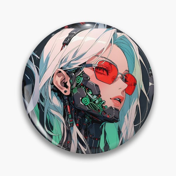 Artikelvorschau, Neon Cyberpunk Android Girl – Futuristische Sci-Fi-Tech-Ästhetik entworfen und verkauft von Dyan4.