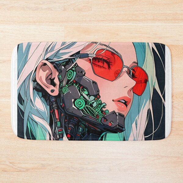 Item preview, Neon Cyberpunk Android Girl – Futuristic Sci-Fi Tech Aesthetic designed and sold by Dyan4.