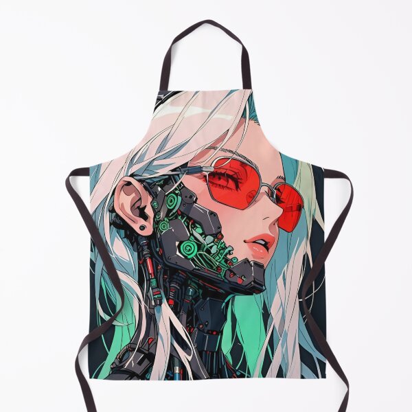 Item preview, Neon Cyberpunk Android Girl – Futuristic Sci-Fi Tech Aesthetic designed and sold by Dyan4.