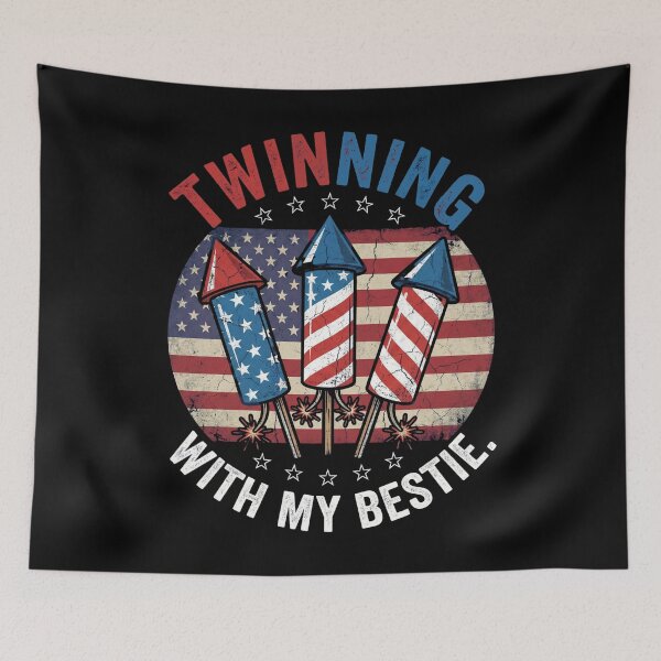 Item preview, Twinning with My Bestie Patriotic 4th of July Matching designed and sold by THREE LITTLE BEANS.