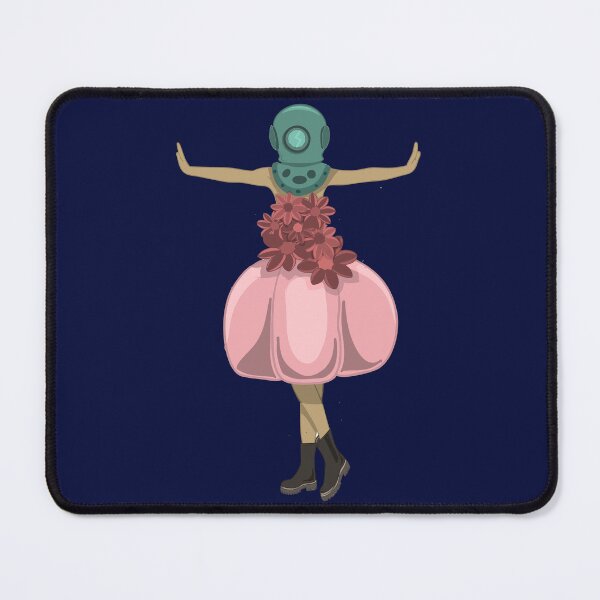 Item preview, Surreal Deep Sea Diver Dress | Ocean Fantasy Illustration | Whimsical Underwater Art designed and sold by Elle Gee Graphic Art & Design.