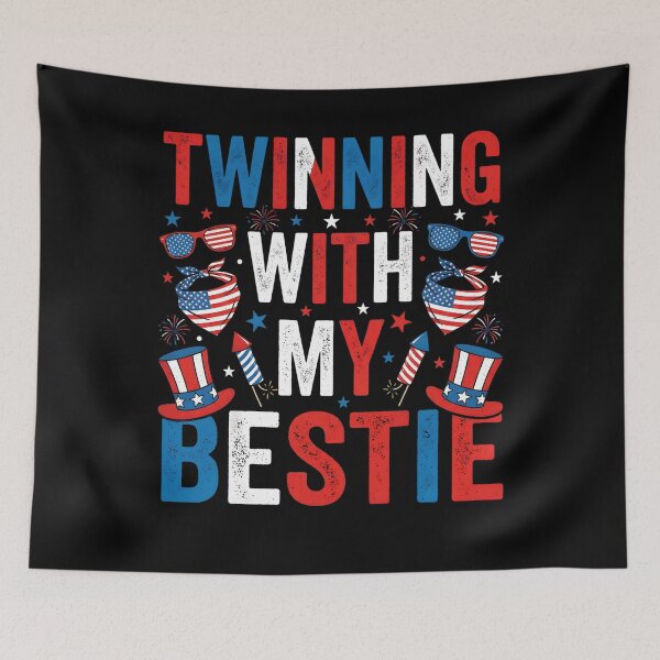 Item preview, Twinning with My Bestie Patriotic 4th of July Matching designed and sold by THREE LITTLE BEANS.