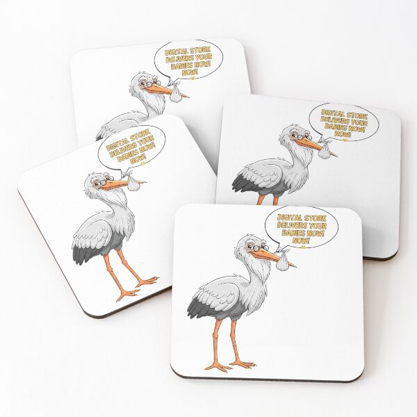 Item preview, Digital Stork Delivery | Funny Tech Stork with Glasses and Baby Bundle designed and sold by RS-Globalist-.