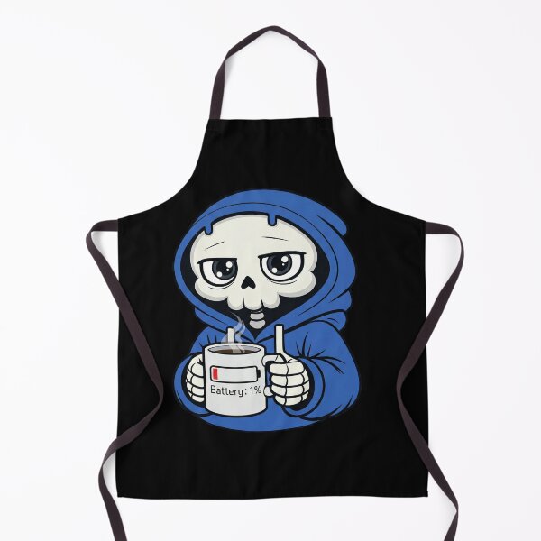 Item preview, Battery 1% Skeleton Drinking Coffee designed and sold by laggy-soul-0.