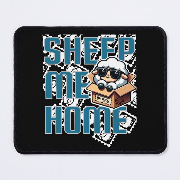 Item preview, Sheep Me Home Funny – Cute Lamb in Box Pun Graphic designed and sold by justyna-s28.