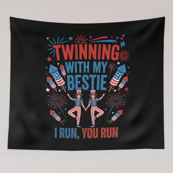Item preview, Twinning with My Bestie Patriotic 4th of July Matching designed and sold by THREE LITTLE BEANS.