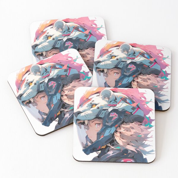 Item preview, Neon Cyber Lioness – Futuristic Anime Mecha Helmet Girl Illustration designed and sold by Dyan4.