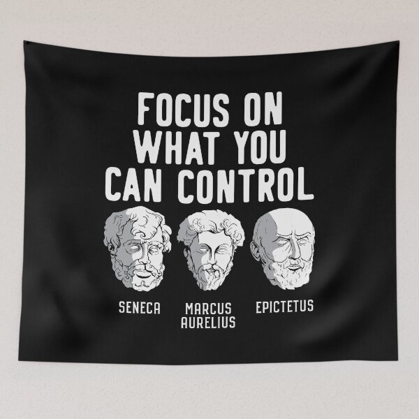 Item preview, Stoicism Focus Quore Stoic Philosophers Seneca Marcus Aurelius Epictetus designed and sold by Carl's Clothing.