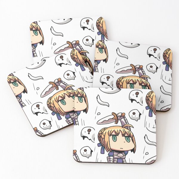 Item preview, Saber - Chibi Ghost Knight – Cute Dark Fantasy Anime Warrior Illustration designed and sold by Dyan4.