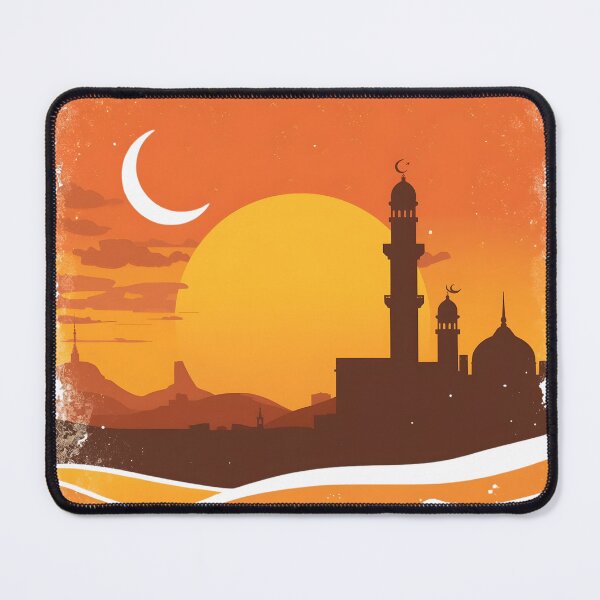 Item preview, Vintage 1970s Style Ramadan Sunset Art designed and sold by WowDezign.