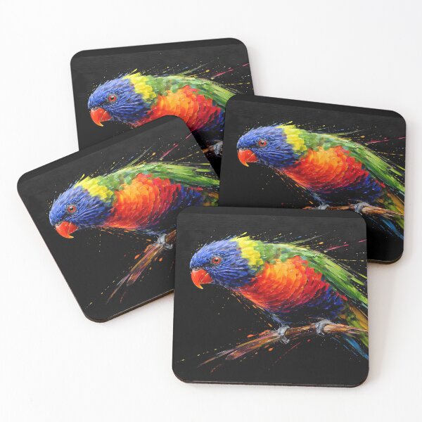 Item preview, Vibrant Rainbow Lorikeet Perched designed and sold by cuprum.