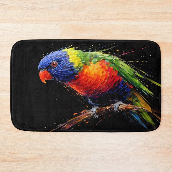 Item preview, Vibrant Rainbow Lorikeet Perched designed and sold by cuprum.