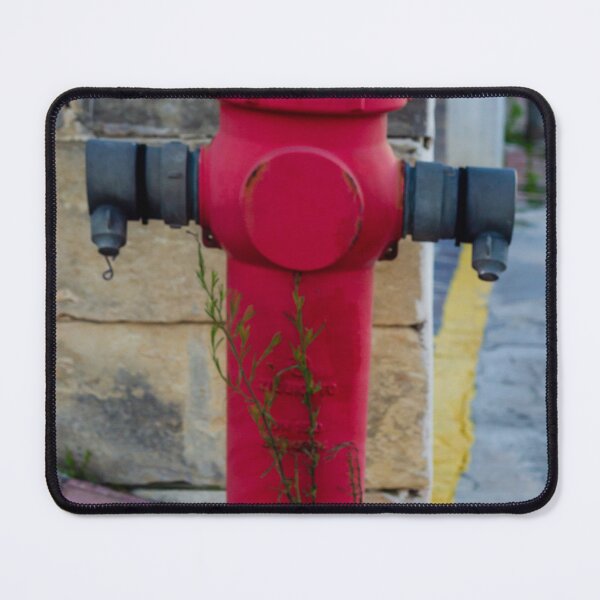 Item preview, Red Fire Hydrant Stands Boldly On City Sidewalk Against Gray Wall, Creating Striking Urban Contrast designed and sold by Nmallia.