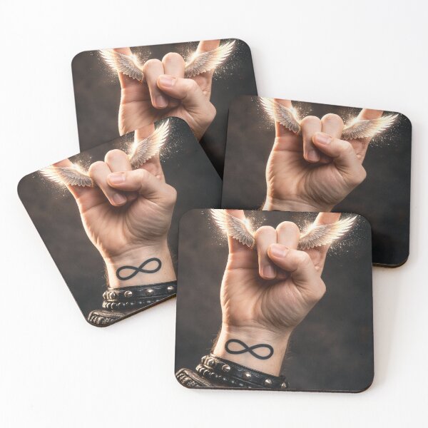 Item preview, Rock horns with angel wings designed and sold by MAT76LV.
