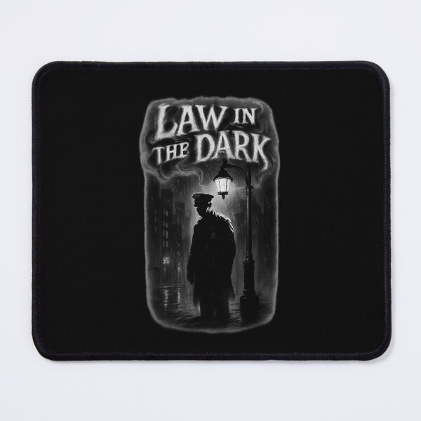 Item preview, Law in the Dark - Noir Police Silhouette Under Streetlamp designed and sold by MKreative Studio.