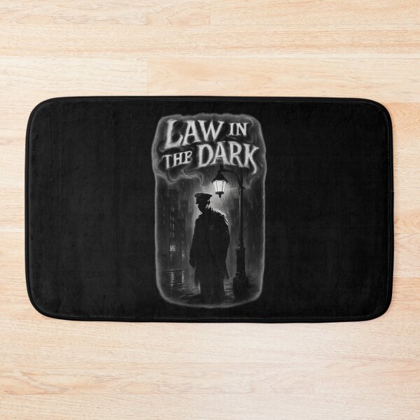 Item preview, Law in the Dark - Noir Police Silhouette Under Streetlamp designed and sold by MKreative Studio.