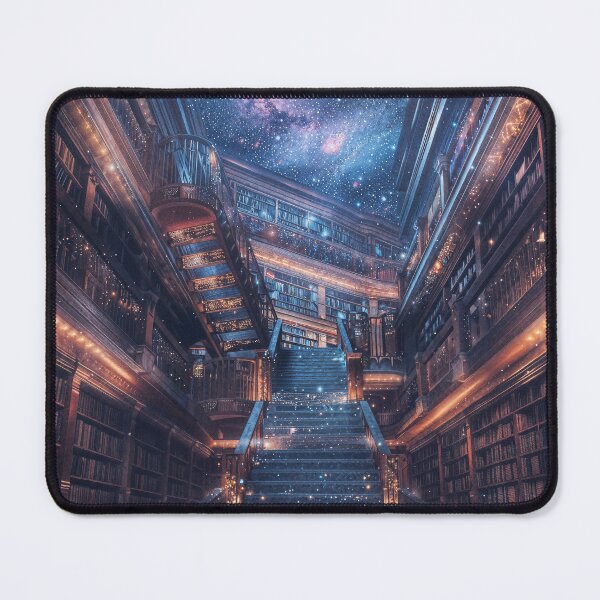 Item preview, Infinite Library Staircase Cosmic Art designed and sold by QuantumDrift.