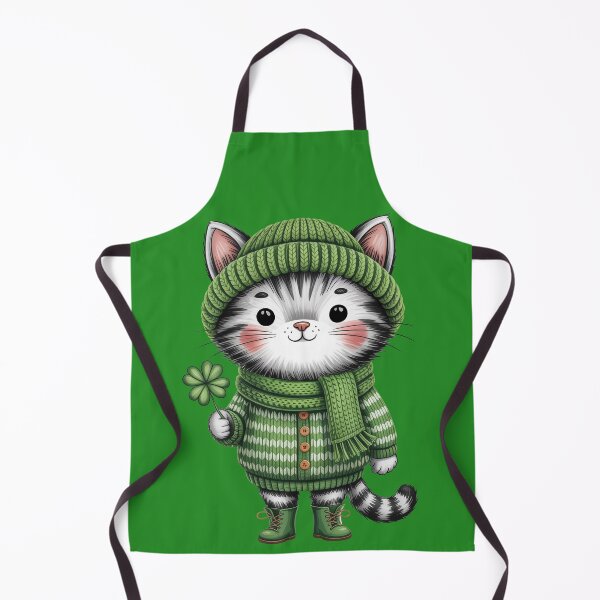 Item preview, Cute Cat in Green Outfit designed and sold by jkrphoto.