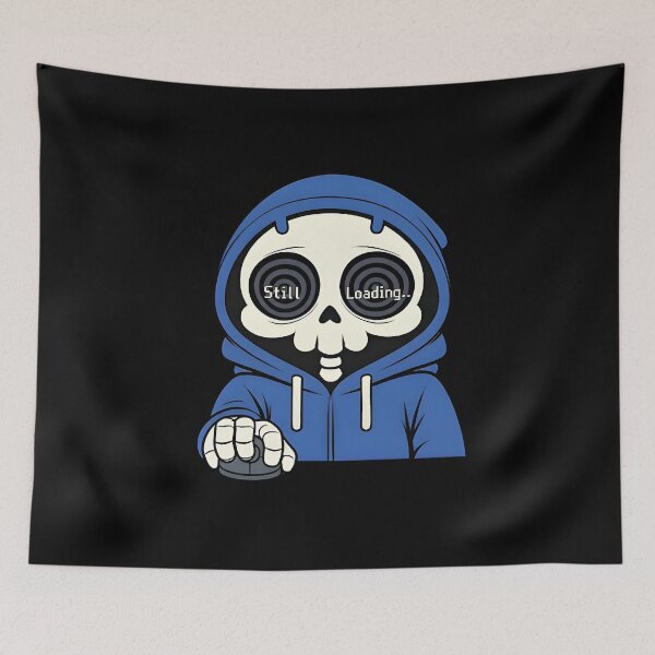 Item preview, Still Loading Gamer Skeleton designed and sold by laggy-soul-0.