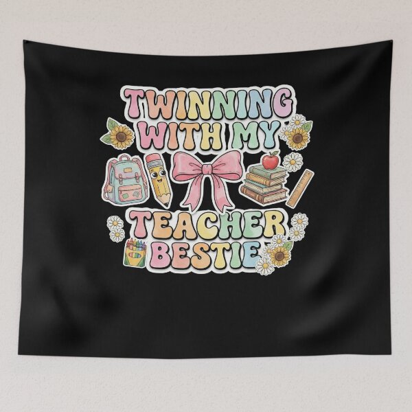 Item preview, Twinning with My Teacher Bestie Cute Matching Friend Twin Day designed and sold by THREE LITTLE BEANS.