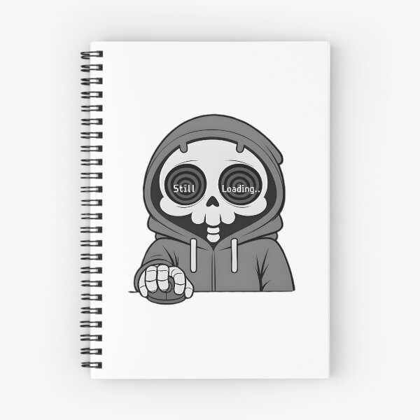 Item preview, Still Loading Gamer Skeleton Black & White Version designed and sold by laggy-soul-0.