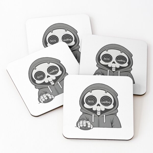 Item preview, Still Loading Gamer Skeleton Black & White Version designed and sold by laggy-soul-0.