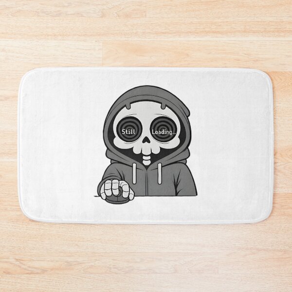 Item preview, Still Loading Gamer Skeleton Black & White Version designed and sold by laggy-soul-0.