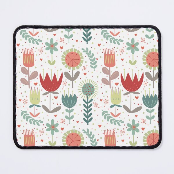 Item preview, Scandi folk art flowers | modern floral design in desaturated colors designed and sold by rose-michele.