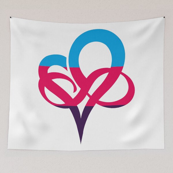 Item preview, Infinity Heart in Polyamory Flag Colors designed and sold by Carl's Clothing.