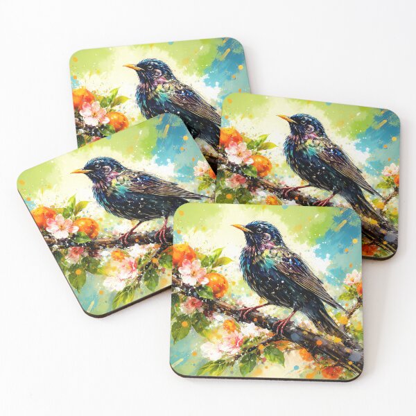 Item preview, Starling on a Fruit Branch designed and sold by cuprum.