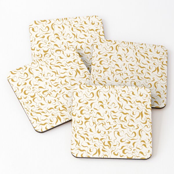 Item preview, Golden Mustard Organic Abstract Pattern designed and sold by artievarudzite.