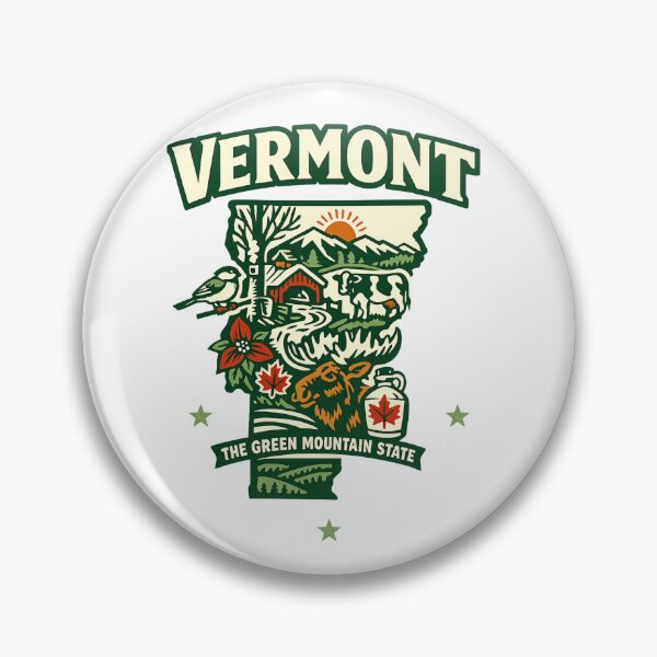 Item preview, Vintage Vermont The Green Mountain State Design designed and sold by Thehatinthecat.