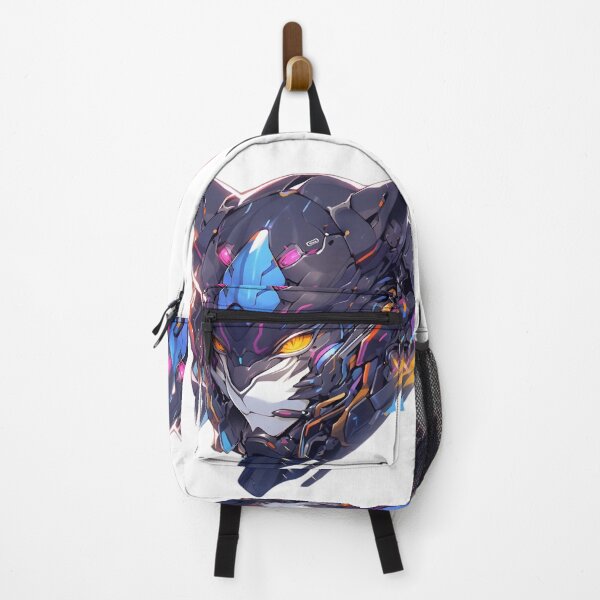 Item preview, Neon Cyber Panther – Futuristic Mecha Cat Helmet Illustration designed and sold by Dyan4.