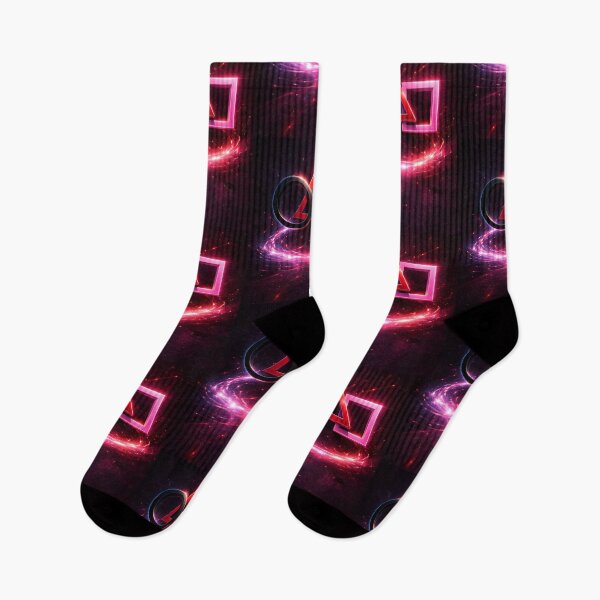 Item preview, Geometric Neon Abstract Galactic Game Symbols designed and sold by HedayatDesign.