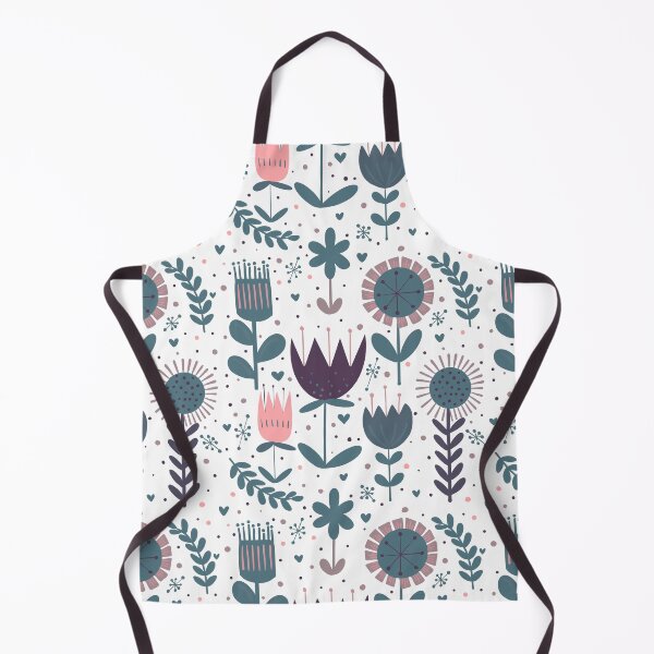 Item preview, Scandi folk art flowers | modern floral design with pink accent designed and sold by rose-michele.