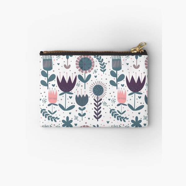 Item preview, Scandi folk art flowers | modern floral design with pink accent designed and sold by rose-michele.
