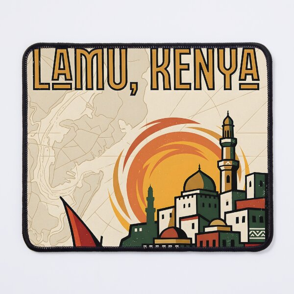 Item preview, Lamu Kenya Retro Vintage Travel Souvenir designed and sold by TravelersGems.