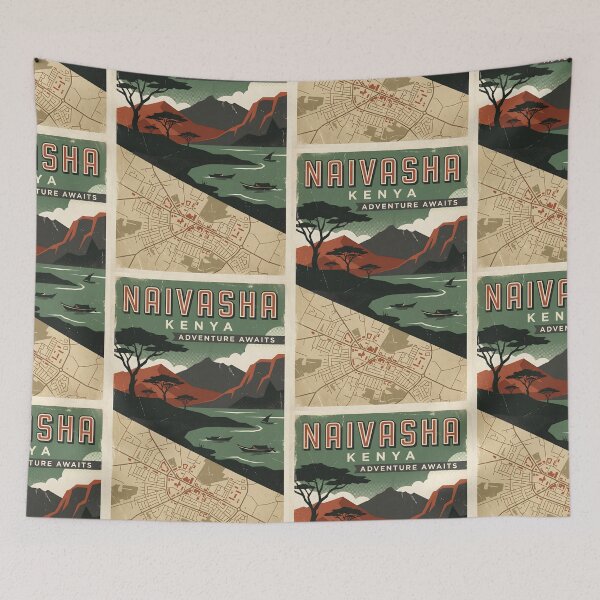 Item preview, Naivasha Kenya Retro Vintage Travel Souvenir designed and sold by TravelersGems.