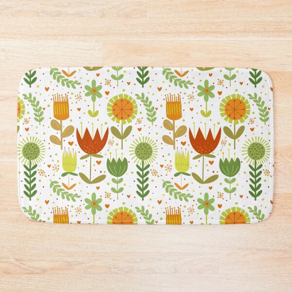 Item preview, Scandi folk art flowers | modern floral design in fall colors designed and sold by rose-michele.