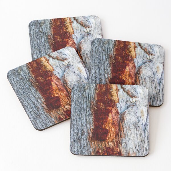 Item preview, Close-Up Of Weathered Tree Bark With Red Rust Color Peeling Across The Surface designed and sold by Nmallia.