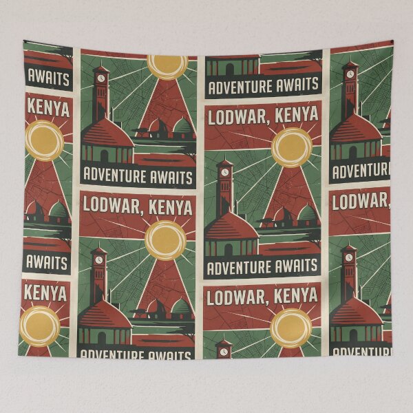 Item preview, Lodwar Kenya Retro Vintage Travel Souvenir designed and sold by TravelersGems.