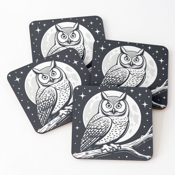 Item preview, Owl Moon Silhouette designed and sold by SunDrift.