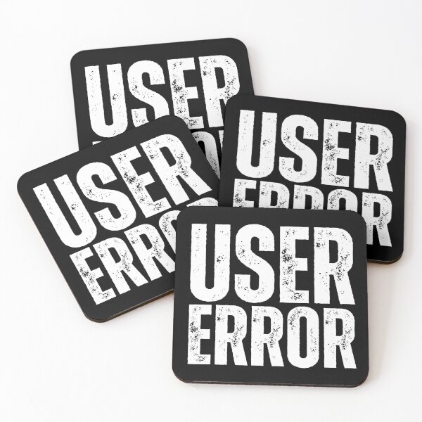 Item preview, User Error – Funny Tech Support Computer Humor Design for IT Pros, Programmers & Gamers White Distressed Font designed and sold by GFamilyC.
