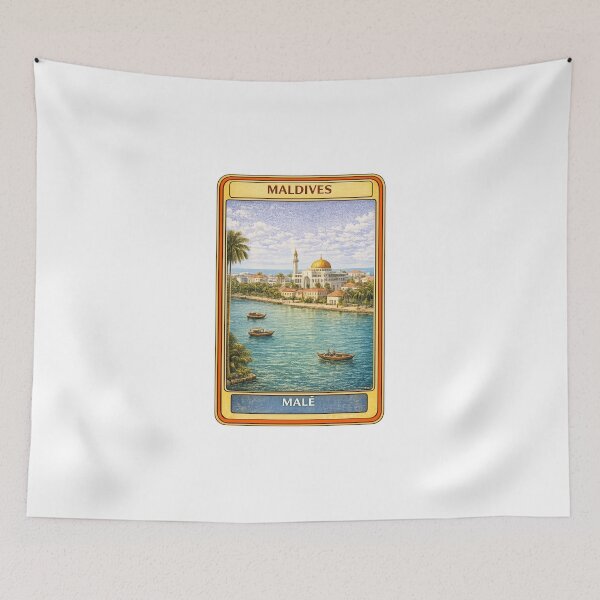 Item preview, Vintage Male Maldives Travel Poster | Retro Iceland Souvenir Art designed and sold by CLOUTKULT.