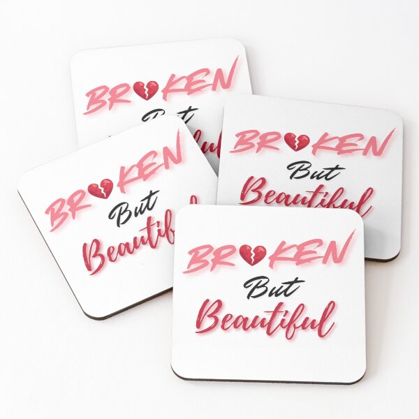 Item preview, Broken but Beautiful – Heartbreak Love Typography Design designed and sold by ayvidemporium.